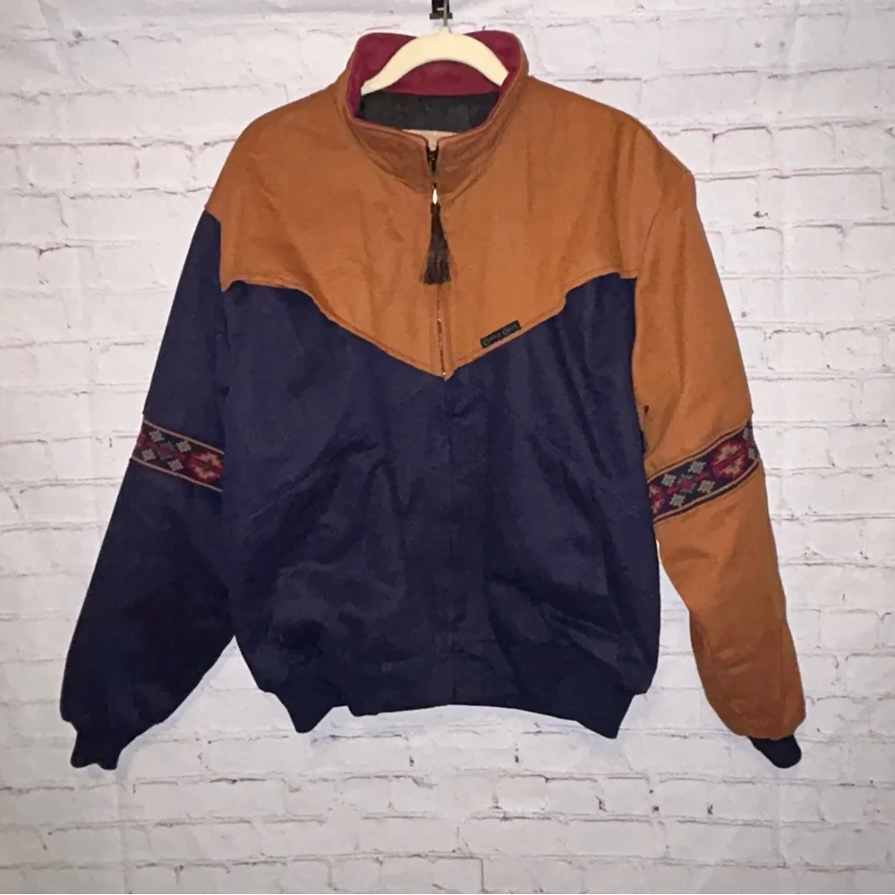 Vintage 1990s Cripple Creek Southwestern rodeo bomber jacket men’s size L‎